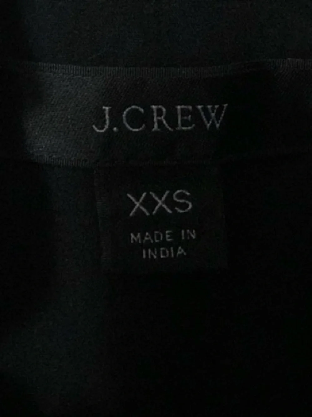 J. Crew Black Ruffle-Front Mini Dress with Long Sleeves Cotton, Women’s Size XXS
